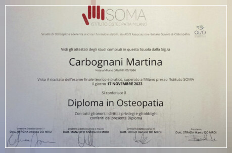 Diploma in Osteopatia